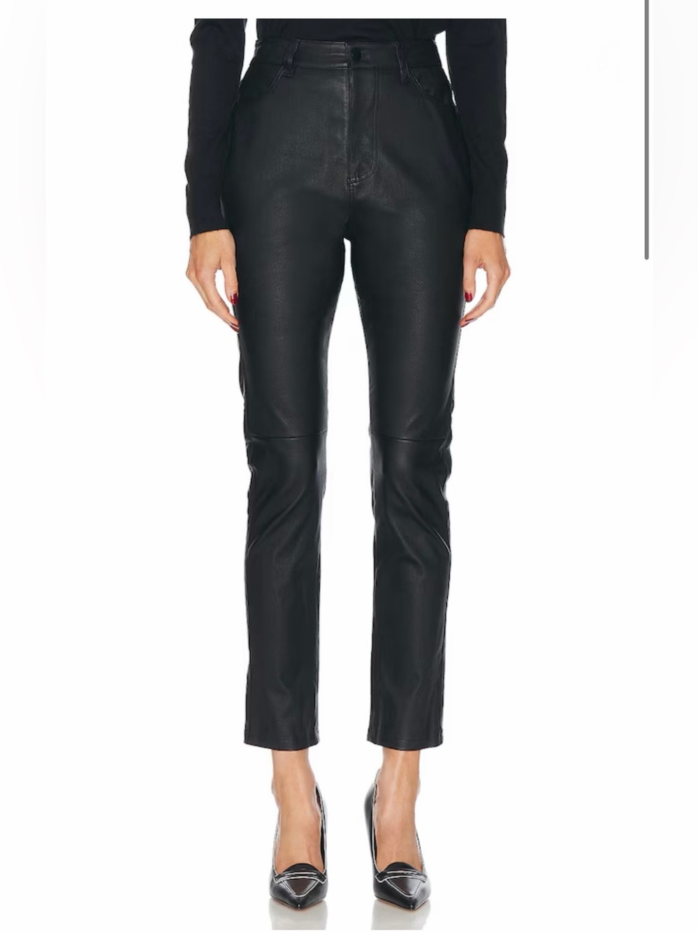 Renggli Black Leather Pants Size 27